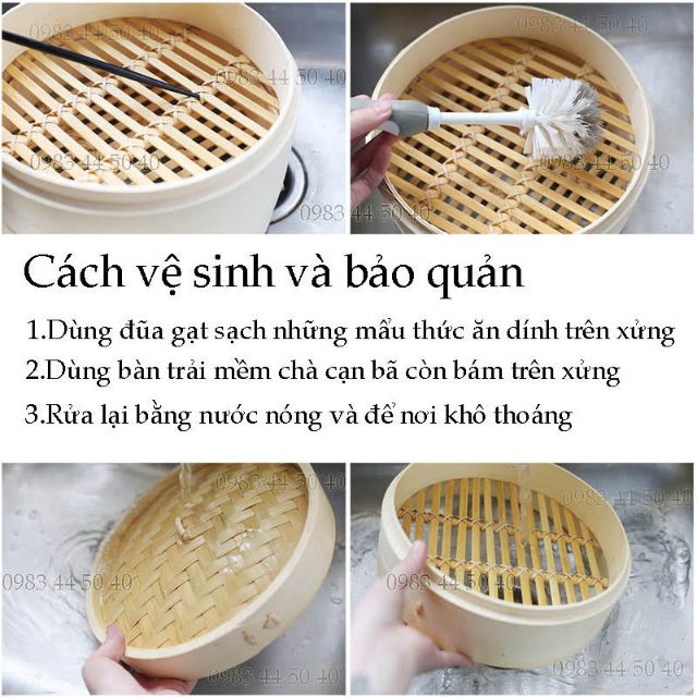 Lồng hấp, xửng hấp bánh, đồ ăn, rau củ, thịt cá - Làm từ tre an toàn cho sức khỏe