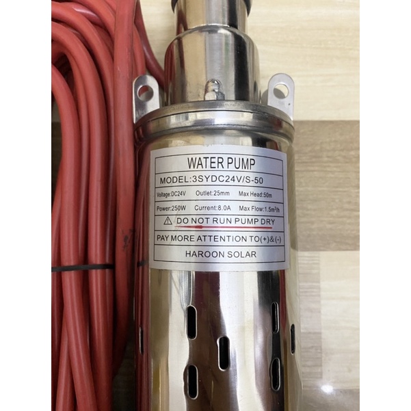 Máy bơm hỏa tiễn 12v/24v-250w 1,5m3/h đẩy cao 50m