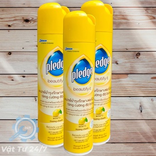 Chai xịt đánh bóng đồ gỗ nội thất Pledge bảo vệ gỗ sáng bóng hương chanh 300ml
