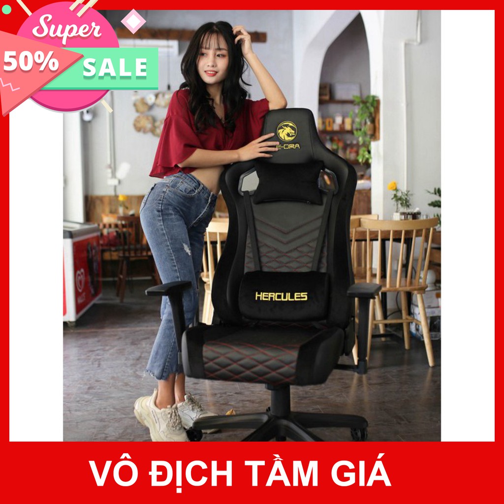 Ghế gaming E-DRA Hercules EGC203 PRO - Màu đen và trắng - Chất liệu da PU và Foam cao cấp - Bảo hành 12 tháng