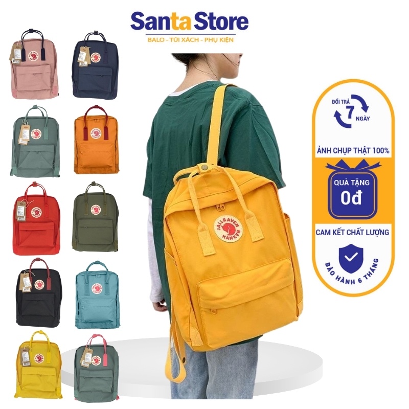 Balo nam nữ đi học thời trang ulzzang Hàn Quốc SANTA STORE Ba lô cặp học sinh đẹp đựng laptop, vải chống nước cao cấp