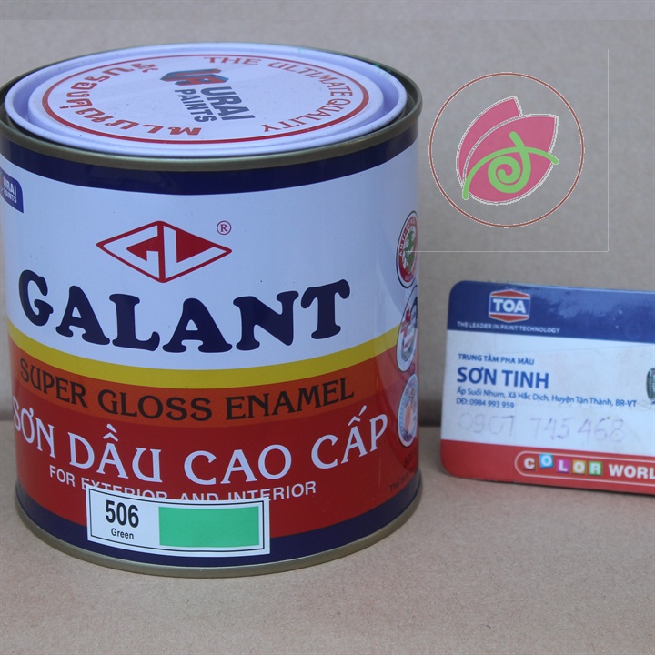 Sơn dầu galant màu XANH LÁ 506 GREEN 800ml