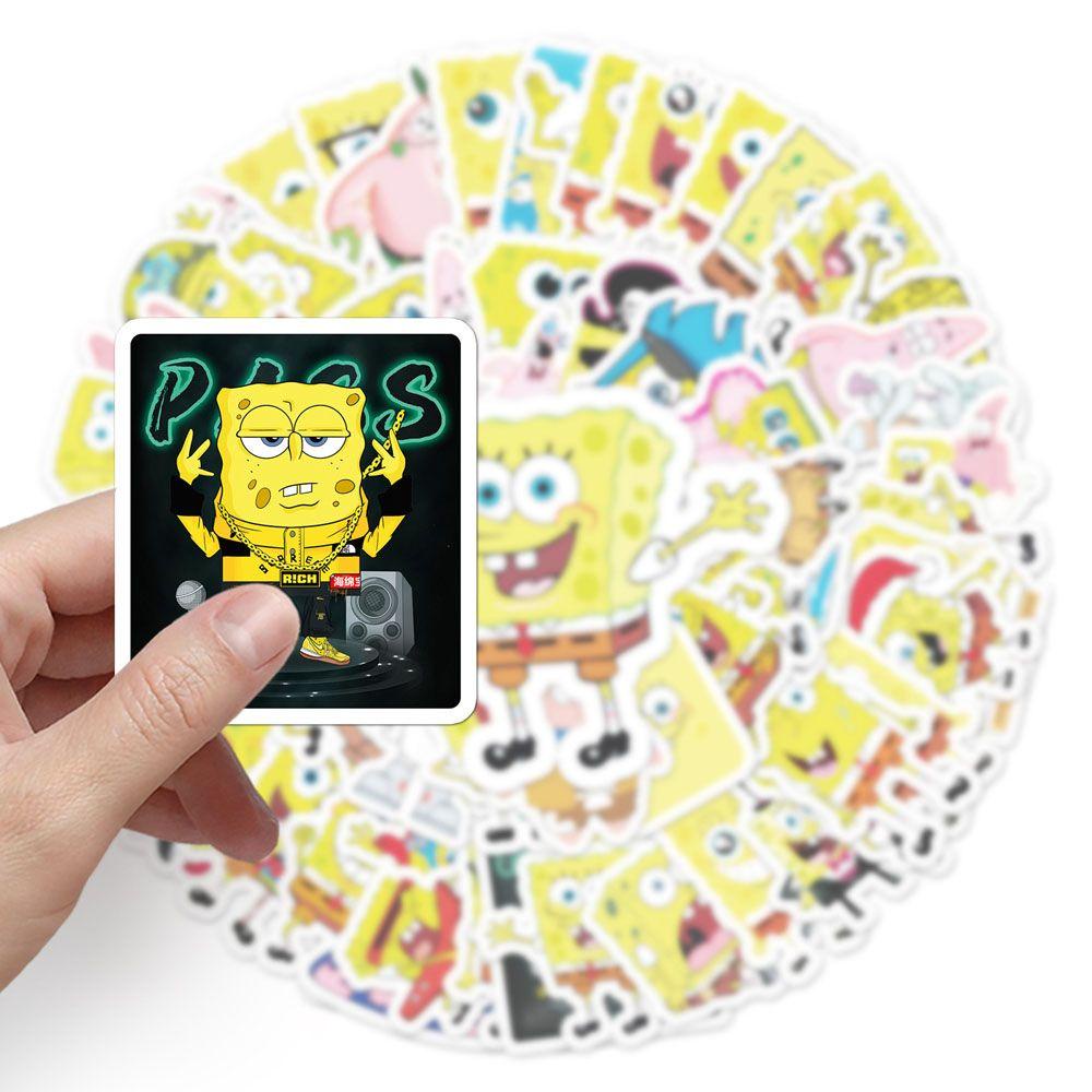Nhãn Dán Trang Trí Hình SpongeBob SquarePants Mini