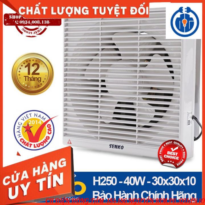 [GIÁ TỐT SHOPEE] QUẠT HÚT TƯỜNG SENKO H250 40w- CAM KẾT HÃNG CHÍNH [HÃNG BẢO HÀNH 2 NĂM