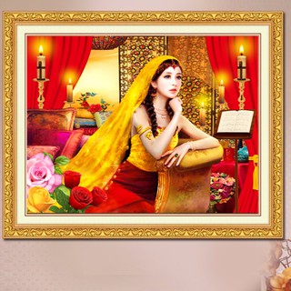 Tranh gắn đá kim cương ABC Người Đẹp Dưới Ánh Nến DF2329