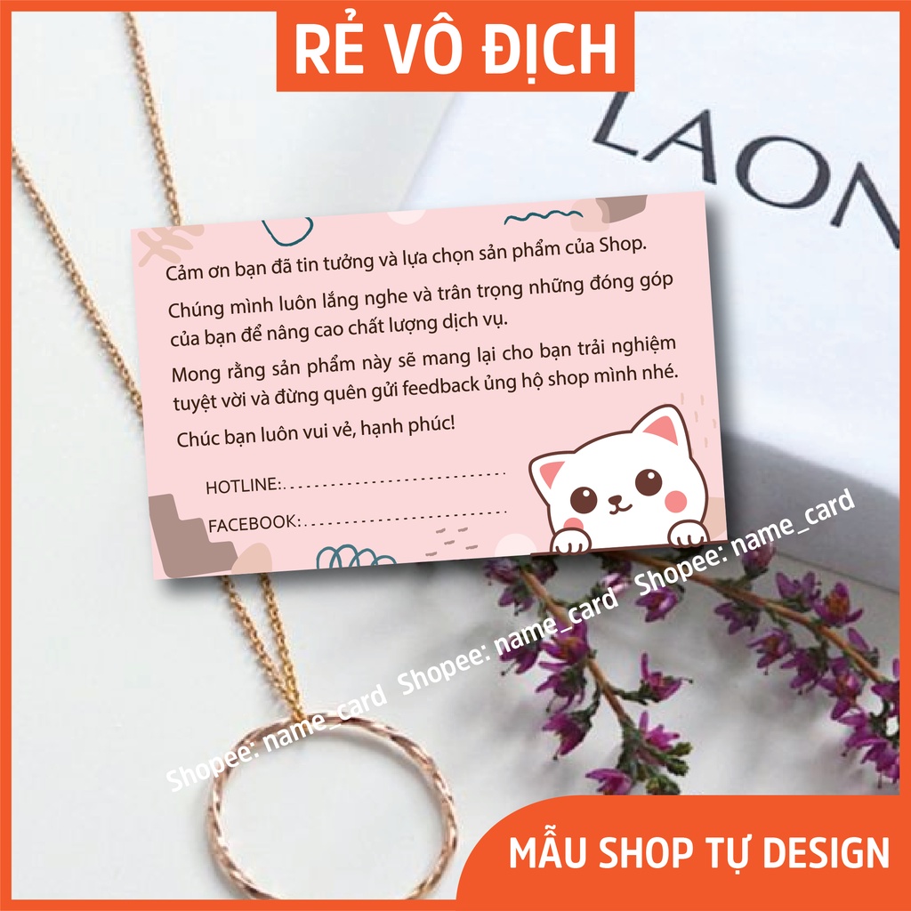 thiệp cảm ơn khách hàng card visit name card giá rẻ đẹp