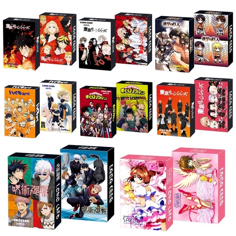 Bộ thẻ IN HÌNH Tokyo Revengers Haikyuu My Hero Academia Hatsune Miku Sakura Cardcaptor anime chibi