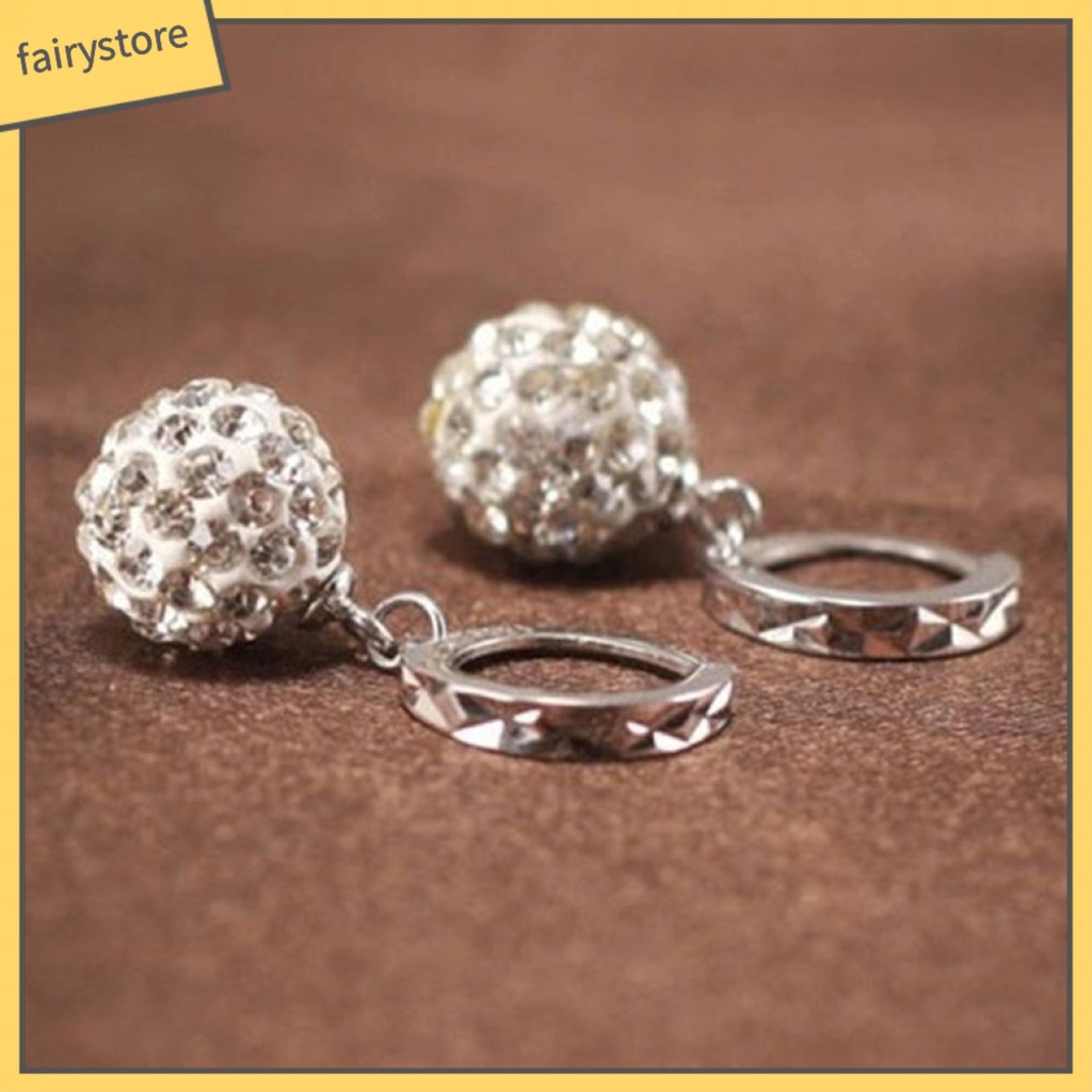 Khuyên Tai Tròn Đính Đá Thời Trang Cho Nữ