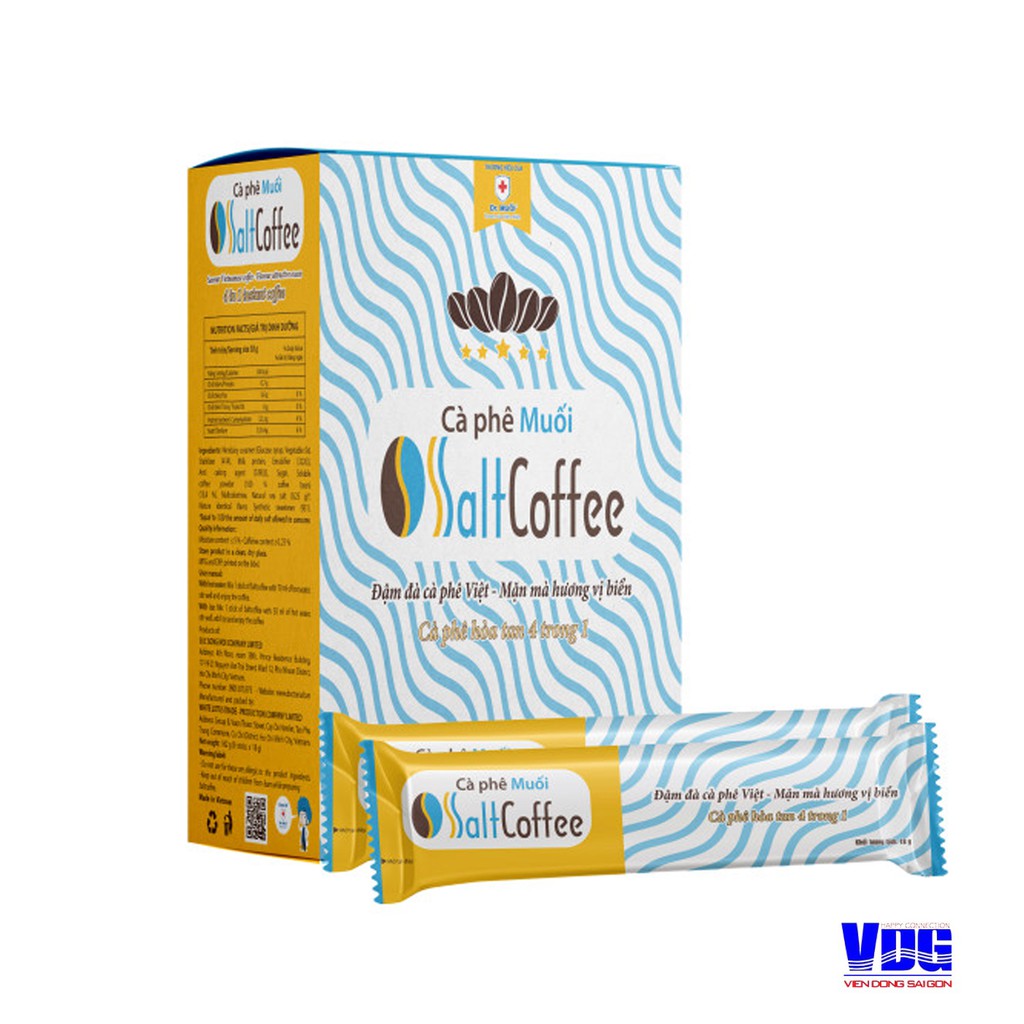 Cà Phê Muối SaltCoffee - 4in1 Đậm đà cà phê Việt - Mặn mà hương vị biển (9 gói-18 gói / Hộp)