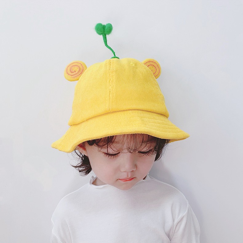 Mũ Mầm Cây Cho Bé Từ 2-8 Tuổi Chất Vải Nhung Mịn Siêu Cute