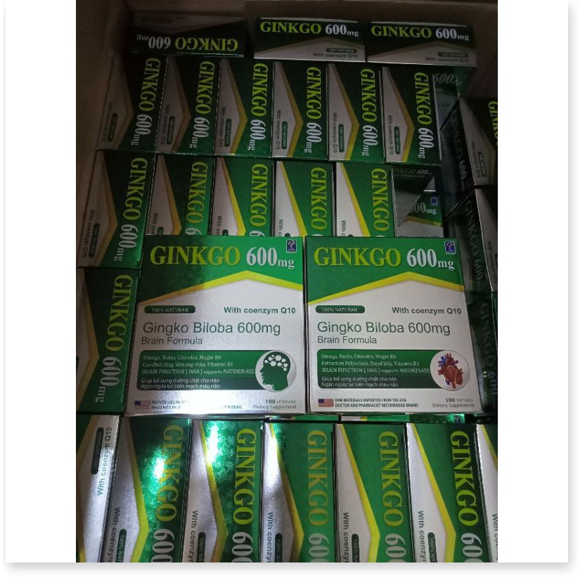 Ginkgo 600mg with coenzym Q10 viên uống hoạt huyết dưỡng não