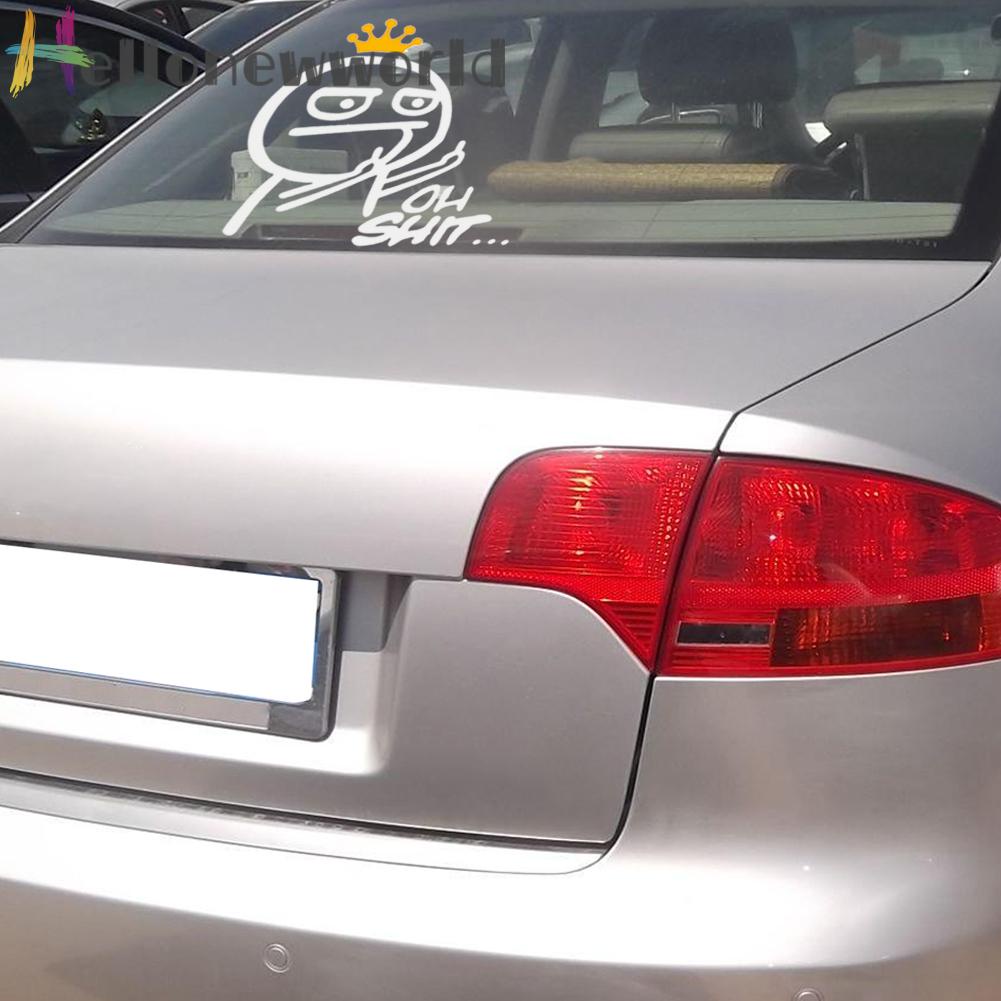 Sticker Phản Quang Dán Kính Chắn Gió Sau Xe Hơi X-039 Vui Nhộn