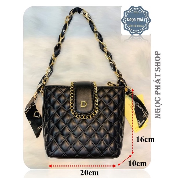Túi Xách Nữ CHỮ D dập nổi- Hàng Quảng Châu Cao Cấp- Đeo vai hoặc đeo chéo (5 ngăn)(Z2212)