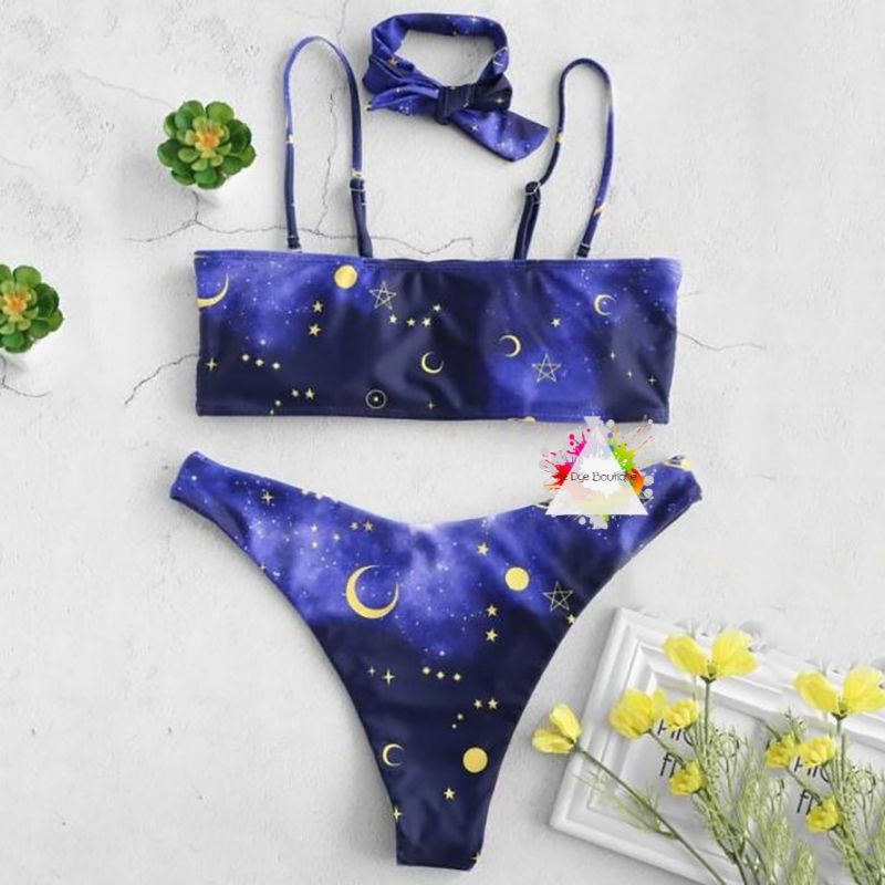 BIKINI HỌA TIẾT BẦU TRỜI ĐÊM ĐẦY SAO CỰC ĐẸP - ÁO TẮM ĐỒ BƠI HAI MẢNH HỌA TIẾT👙
