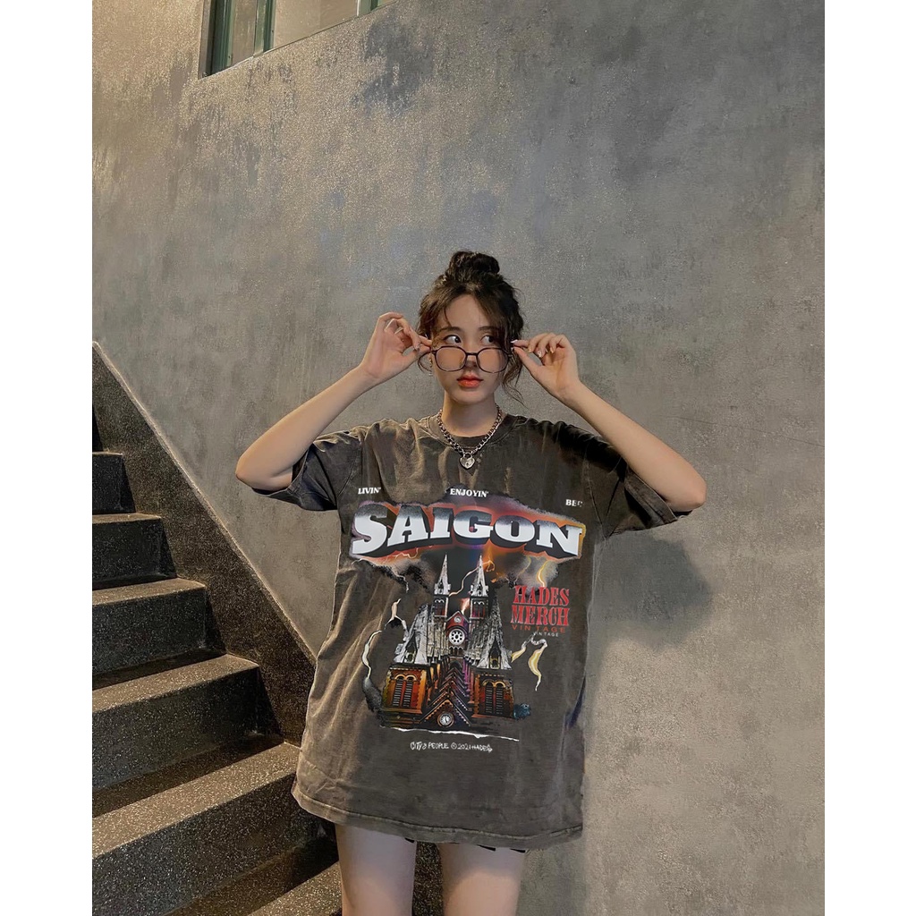 Áo Thun HADES Ulzzang Unisex 3 Màu- Áo Phông Tay Lỡ Nam Nữ 100% Cotton  - OCEAN.CLO