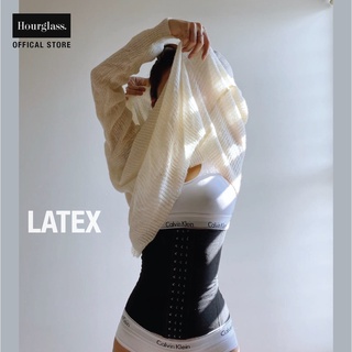 Đai nịt bụng định hình siết eo hourglass - latex đen 28cm - latex nude 25cm