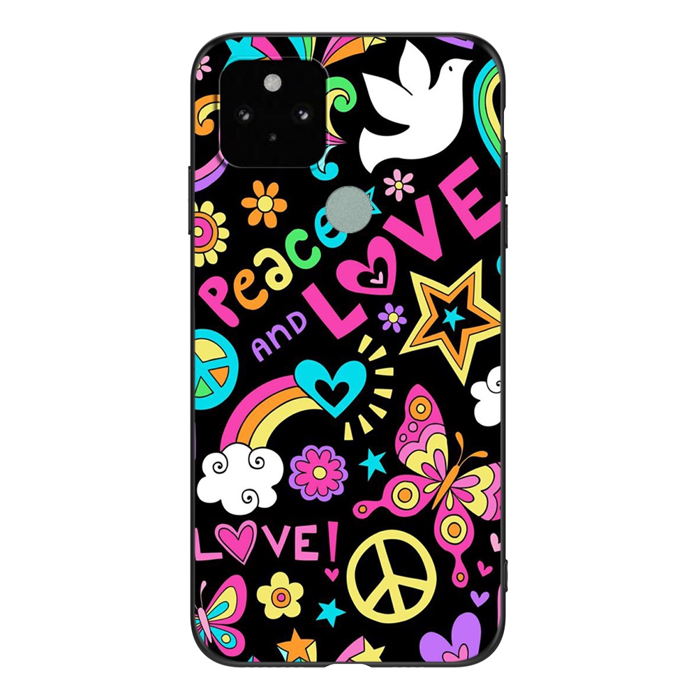 Ốp Điện Thoại Tpu Dẻo Họa Tiết Chú Mèo Đen Vui Nhộn Cho Google Pixel 5