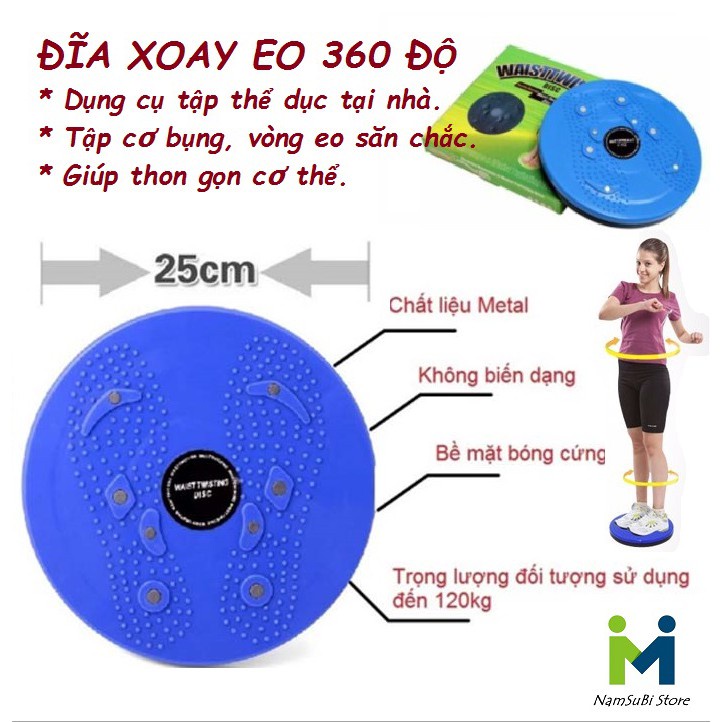 combo 5 xoay eo bàn chân, 5 xoay eo xanh