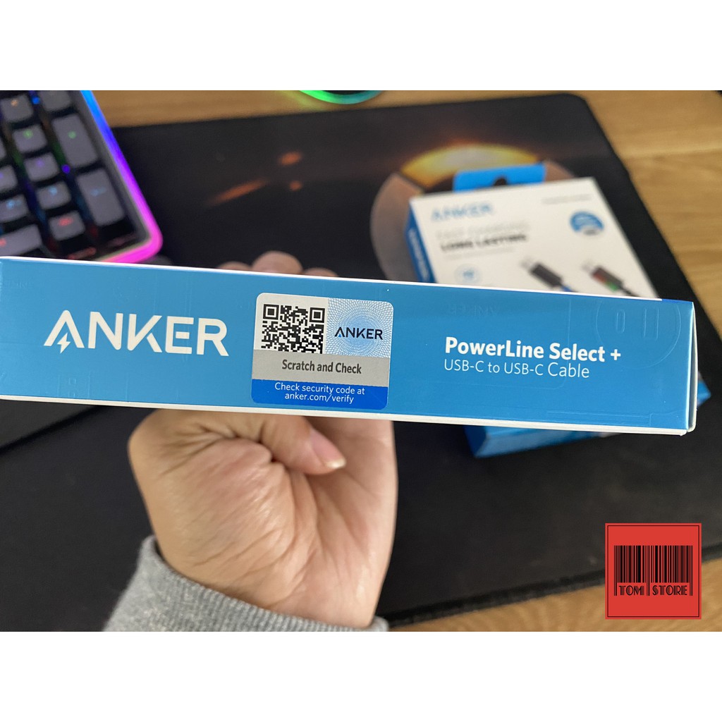 Cáp sạc ANKER PowerLine Select+ Usb-C to Usb-C cable 2.0 ANKER A8032 0.9M và Anker A8033 dài 1.8m