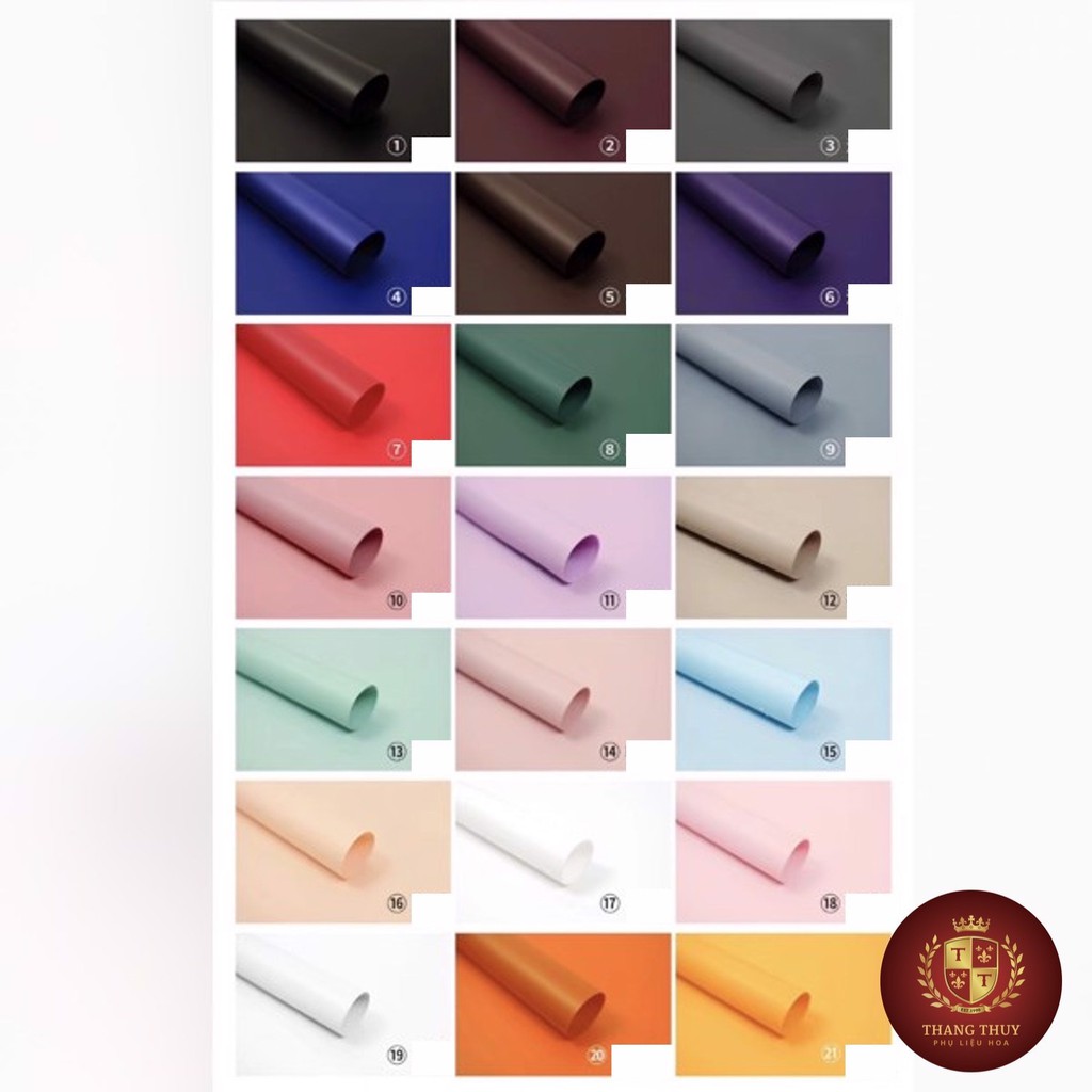 Giấy Gói Hoa Bóng Mờ Trơn 60cm x60 cm 20 tờ