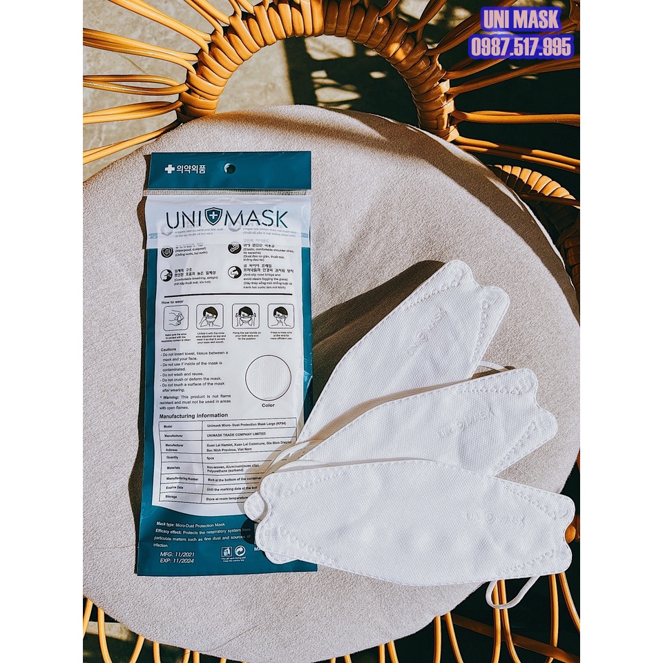 Set 50 Chiếc Khẩu trang 4 Lớp KF94 UNI MASK Chống Bụi Mịn Và Kháng Khuẩn Hàng Cao Cấp Hàn Quốc | BigBuy360 - bigbuy360.vn