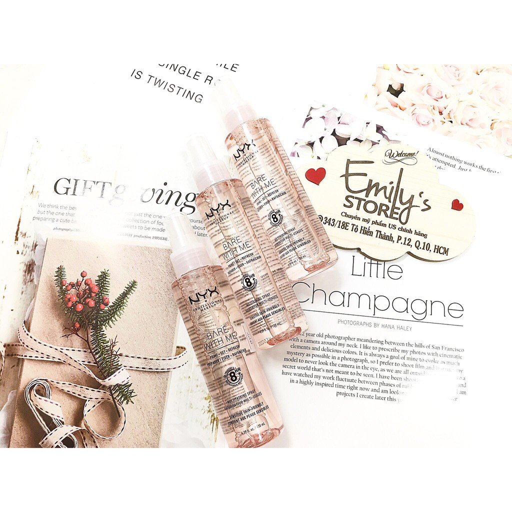 Xịt khóa makeup NYX Bare With Me Multitasking Spray | BigBuy360 - bigbuy360.vn