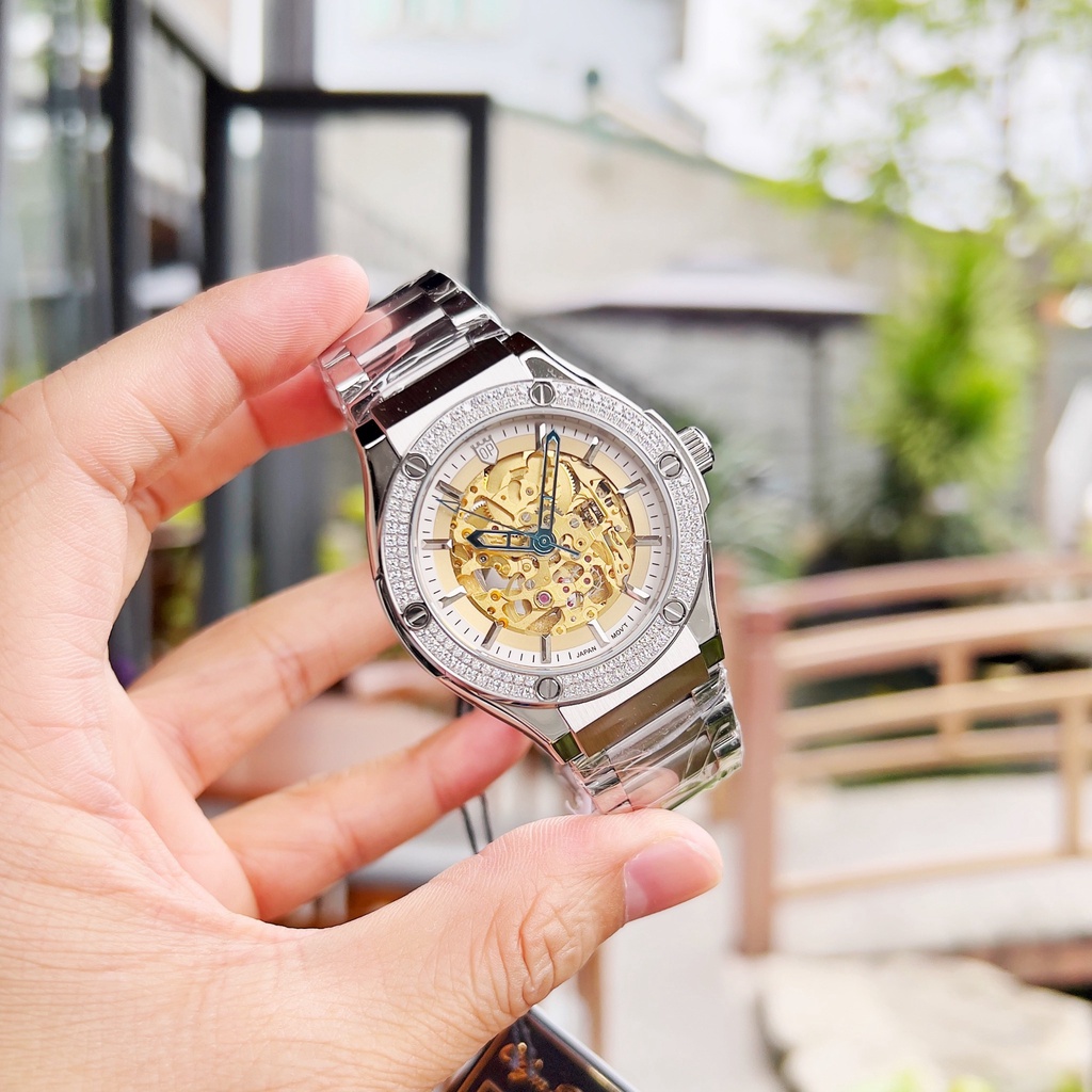 Đồng hồ nam dây kim loại Olym Pianus OP990-45 OP990-45.24 OP990-45.24ADGS trắng