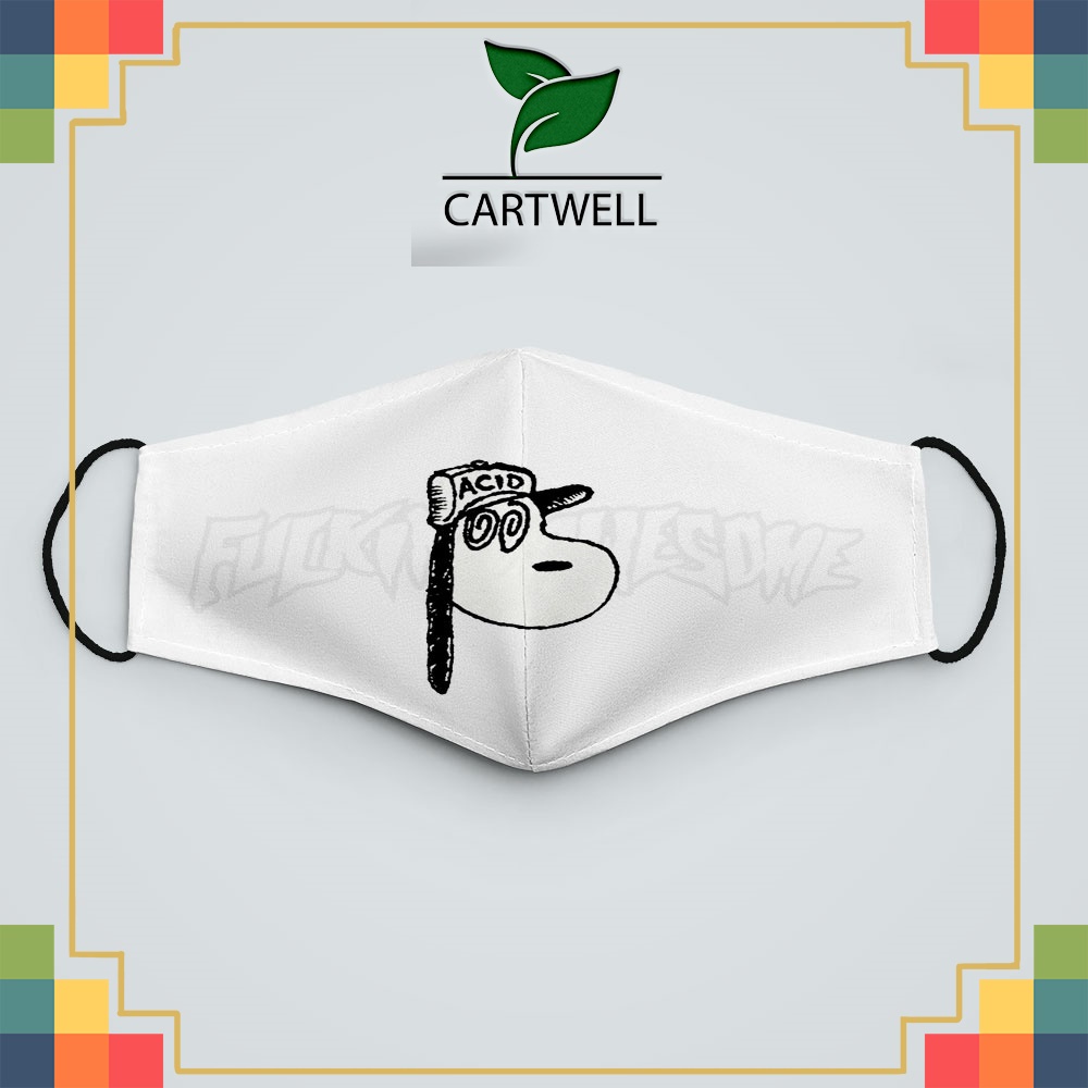 Khẩu trang vải loại tốt f*@king awesome _1387 CARTWELL vải poly cotton 100% ngăn bụi kháng khuẩn bảo vệ toàn diện