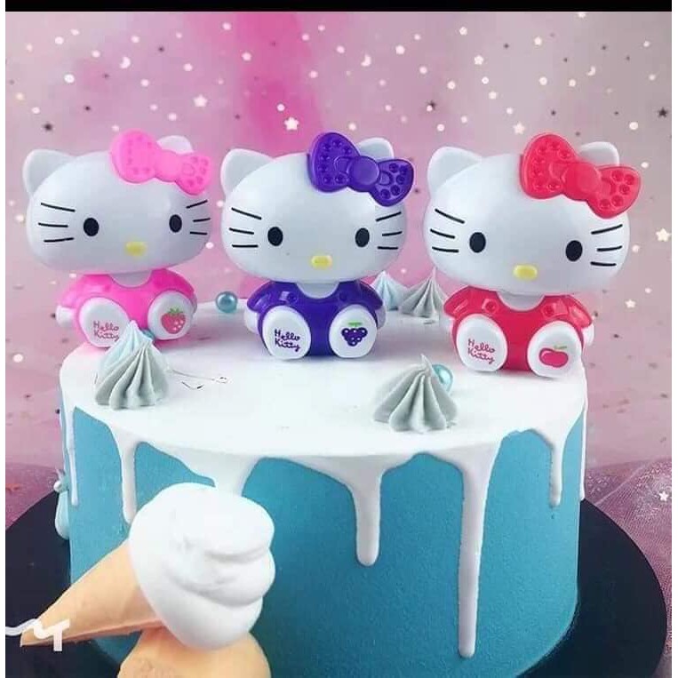 Kitty hoa quả trang trí bánh kem