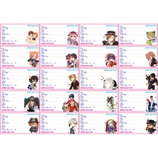 Nhãn vở Bungou stray dogs 100 nhãn khác nhau/ nhãn dán bungou stray dogs