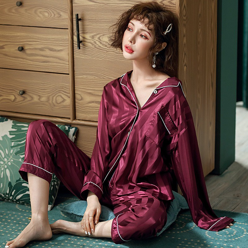 [Big Sale]  Đồ Bộ Pijama Lụa Đồ Mặc Nhà☘️ Bộ Ngủ Cao Cấp Mát Mềm Mịn - ELSA