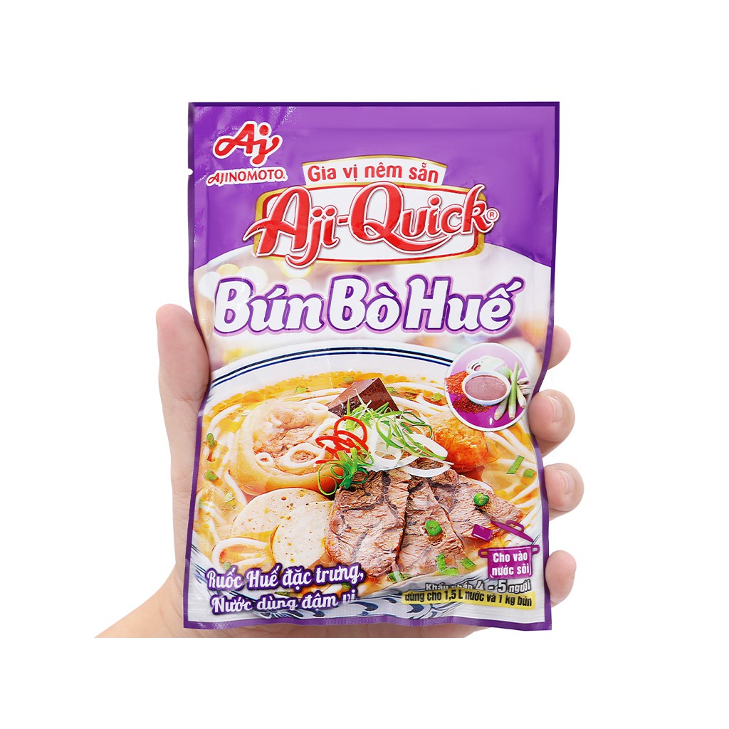 Gia Vị  Bún Bò Huế/ Phở bò Nêm Sẵn Aji-Quick Gói 59g