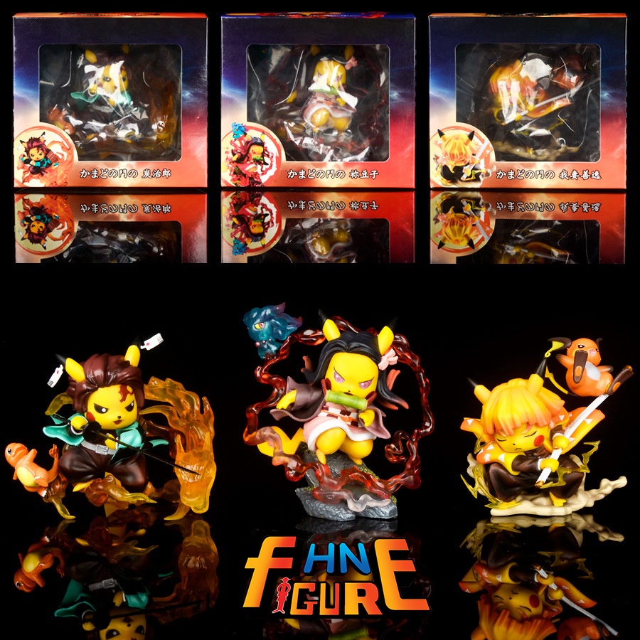 Mô hình Pikachu Cosplay Kimetsuno yaiba