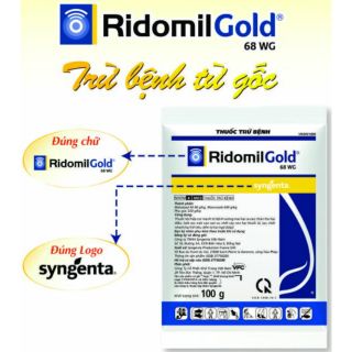 Thuốc trừ nấm bệnh Ridomil Gold 68WG gói 100gr