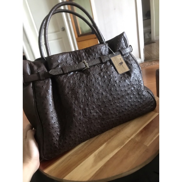 Túi da đà điểu thật Size 40cm