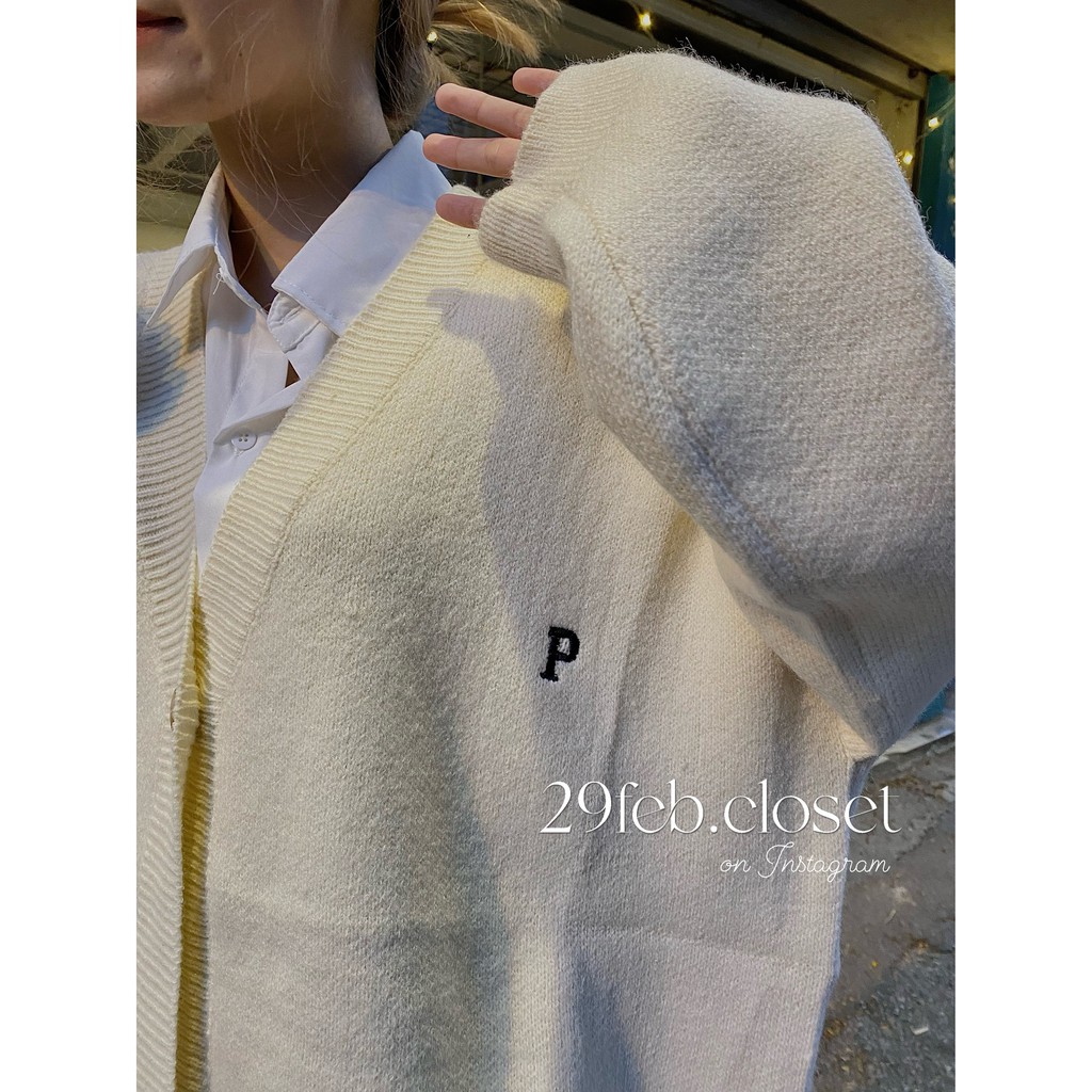 [Đợi 3 ngày là có hàng ạ] Áo khoác cardigan oversize thêu chữ P, mặc đôi nam nữ chất dày dặn | BigBuy360 - bigbuy360.vn