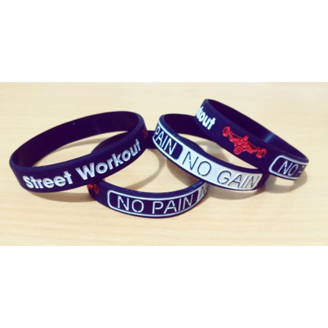 Vòng tay cao su No pain No gain
