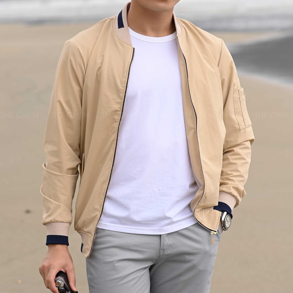 Áo khoác nam The GMEN Windy Bomber chất liệu kaki gió cao cấp, chống thấm nước 100%