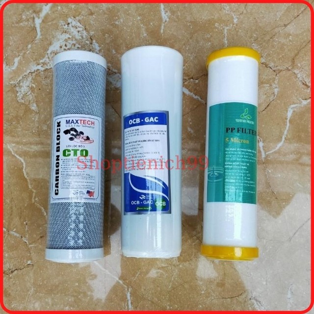 Bộ Lõi Lọc Nước 1-2-3 Chính Hãng - Chuyên Dùng Cho Nguồn Nước Có Nhiều Kim Loại Nặng Và Đá Vôi.