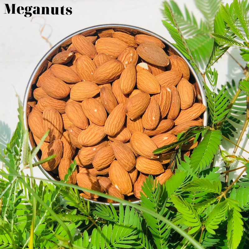 Hạt Hạnh Nhân Sấy Chín Nguyên Vị Meganuts 500gr thơm ngon, hỗ trợ giảm cân, ăn kiêng hàng Nhập Khẩu