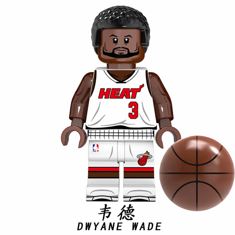 Mô Hình Đồ Chơi Lắp Ráp Nhân Vật Vận Động Viên Bóng Rổ NBA Minifigures Jordan Kobe James Curry