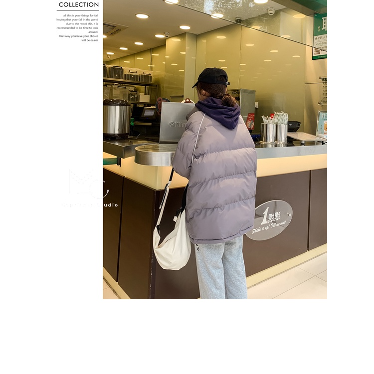 Áo khoác phao béo dáng ngắn phong cách Hàn Quốc cho mùa đông
