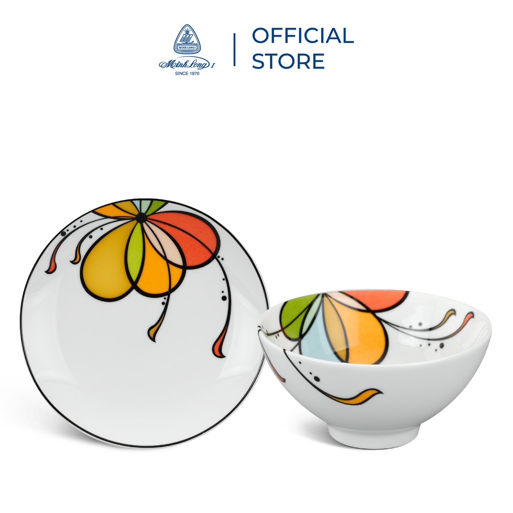 Bộ Chén Dĩa, Bộ Bát Đĩa Sứ Minh Long 36 Sản Phẩm - Daisy - Bóng Bay