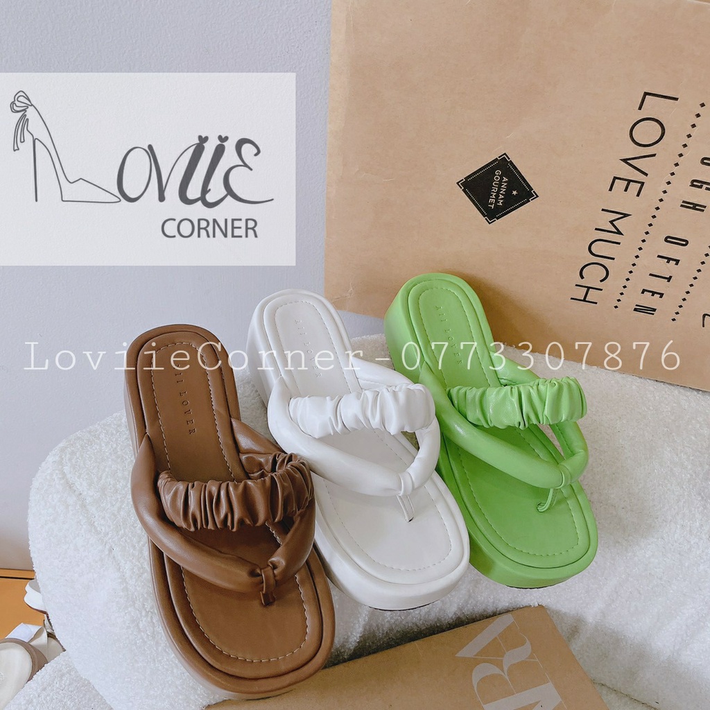 DÉP XUỒNG LOVIIECORNER - DÉP NỮ THỜI TRANG PHONG CÁCH HIỆN ĐẠI QUAI KẸP PHỒNG ĐẾ BẰNG D220932