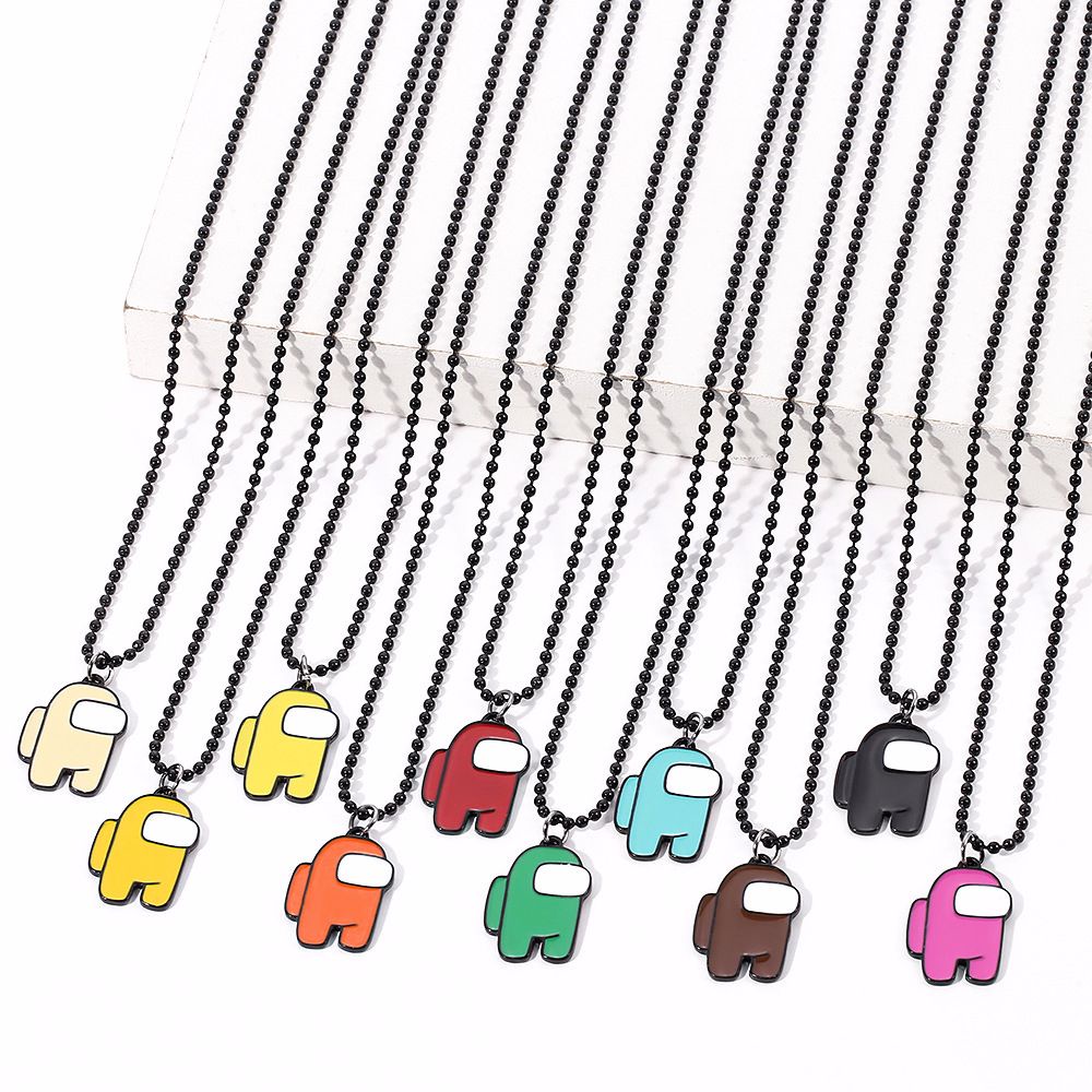 Vòng cổ chuỗi hạt 10 màu họa tiết hoạt hình game Between Us dễ thương