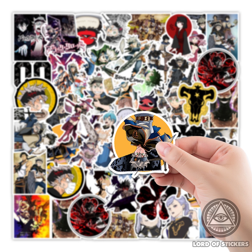 Set 50 Hình Dán Black Clover Sticker Truyện Tranh Anime Manga Chống Thấm Nước Trang Trí Mũ Bảo Hiểm, Ván Trượt, Laptop
