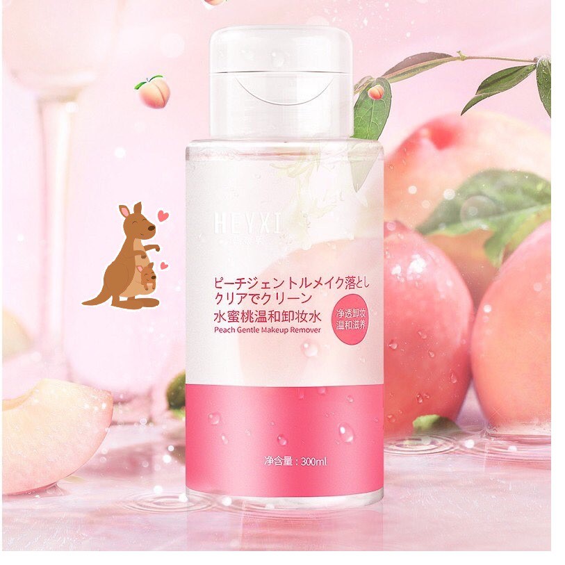 (Sỉ Siêu Rẻ) Nước Tẩy Trang Đào Heyxi Peach Gentle Makeup Remover Làm Sạch Dưỡng Ẩm Da 300ml TT6