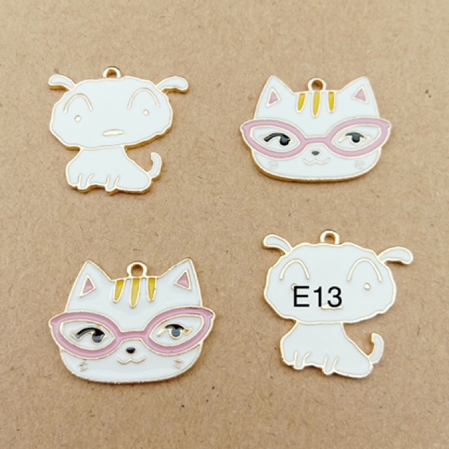 Charm kim loại hình cún các loại