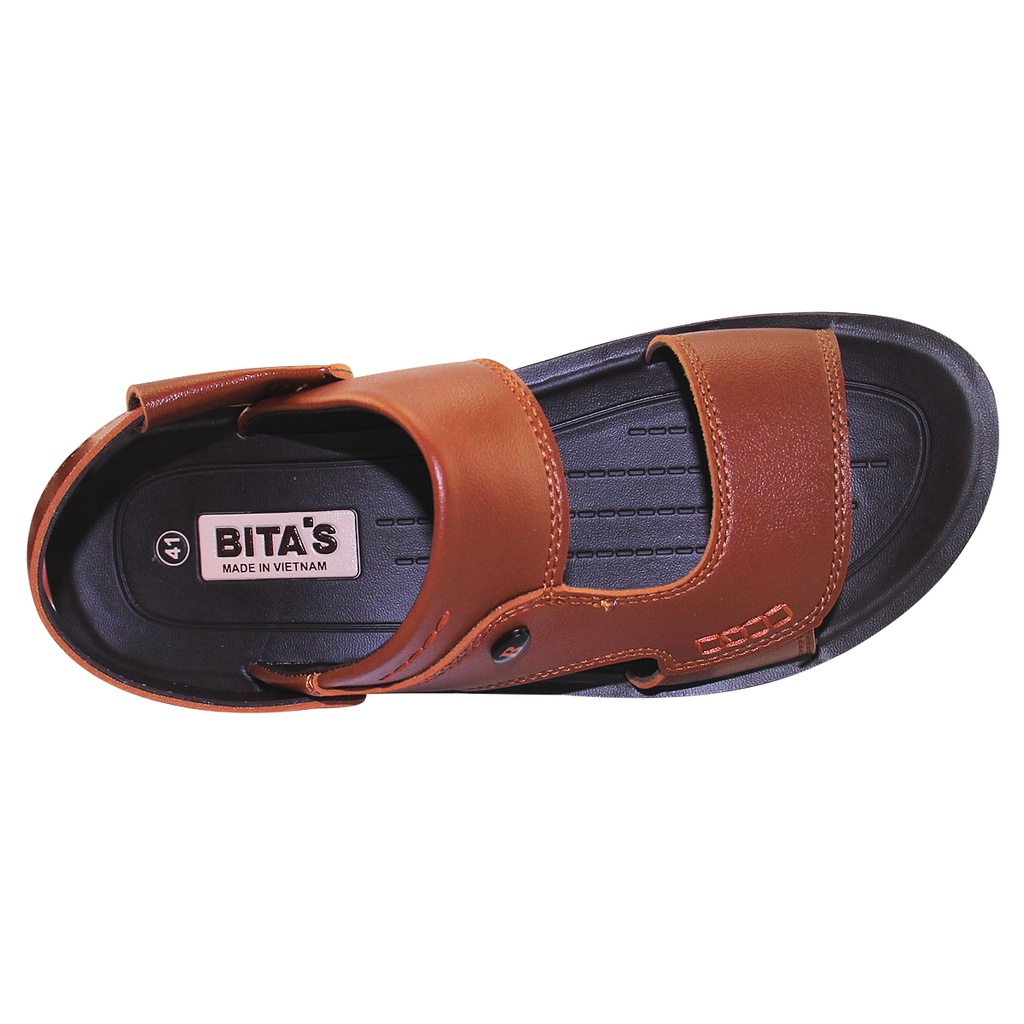 Sandal đế bằng nam Bita's SUM.98 (Đen + Nâu + Vàng bò)