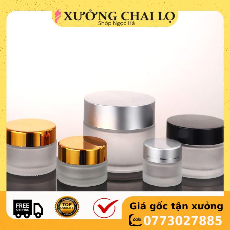 Hũ Chiết Mỹ Phẩm ❤ GIÁ RẺ NHẤT ❤ Hủ đựng kem thủy tinh mờ 5g,10g,15g,20g,30g,50g, phụ kiện du lịch